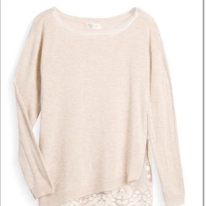 Lace Inset Pullover.